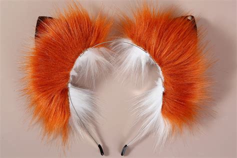 Red Fox Tail Plug And Ear Set Fox Ear And Tail Butt Plug Wolf Etsy