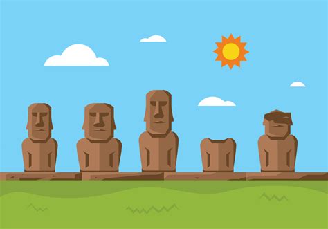 Easter Island Statue 144636 Vector Art At Vecteezy
