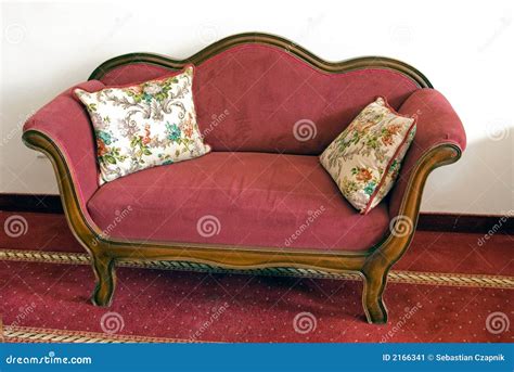 Vintage Red Sofa Stock Image Image Of Vintage Furniture 2166341