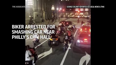 Motorcyclist Arrested After Smashing In Back Of Woman S Car In Front Of Philadelphia City Hall