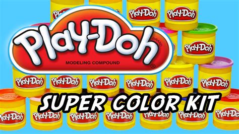 Play Doh Super Colour Kit Review Youtube
