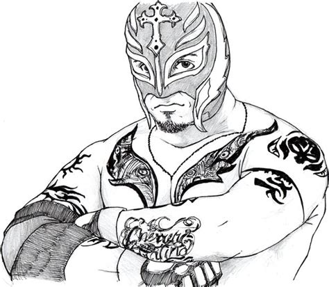 Rey Mysterio Mask Coloring Pages At Free Printable