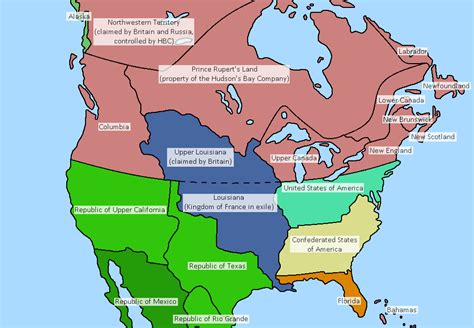 North America In 1880 Rimaginarymaps