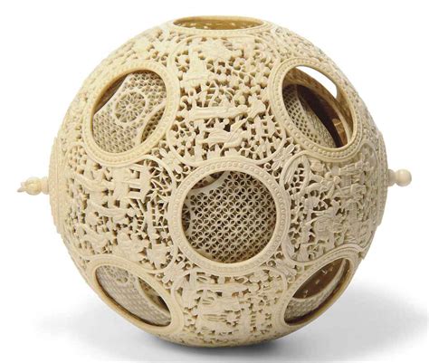 A Chinese Pierced Ivory Puzzle Ball 19th Century Christies