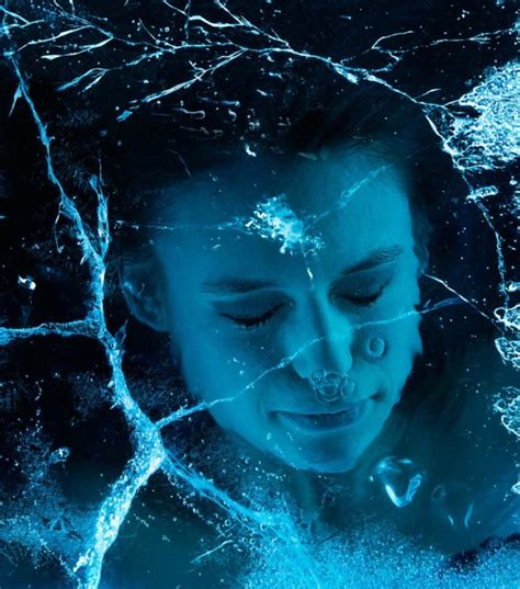 how to edit a woman trapped in ice portrait