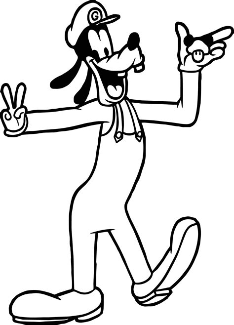 Goofy Coloring Pages At Free Printable Colorings