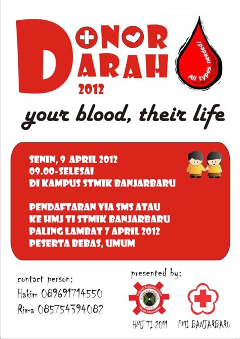 Spanduk kegiatan seminar donor darah & diseminasi kepalang merahan. Kisah Hidupku: Donor Darah Your blood, their life