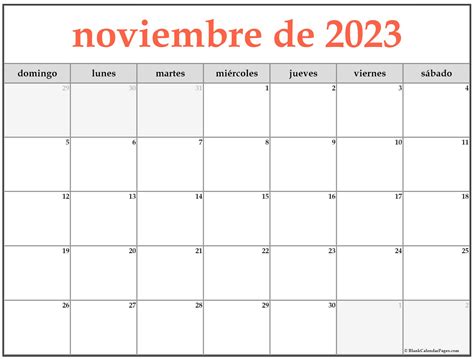 Noviembre De 2023 Calendario Gratis Calendario Noviembre