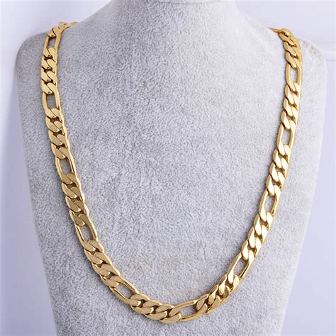 Maybe you would like to learn more about one of these? Figaro Thick Chain Yellow Gold Filled Mens Chain Hip Hop Necklace Long Fashion Jewelry 24 inch ...