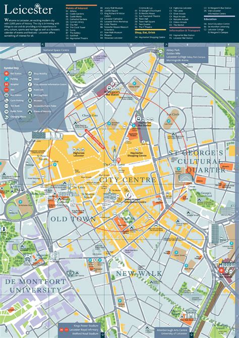 Map Of Leicester City Centre Verjaardag Vrouw 2020