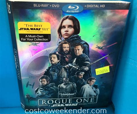 Rogue One A Star Wars Story Blu Ray And Dvd Costco Weekender