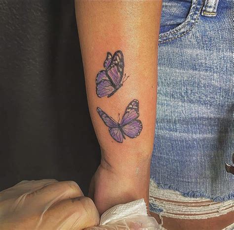 Top 61 Best Purple Butterfly Tattoo Ideas 2021