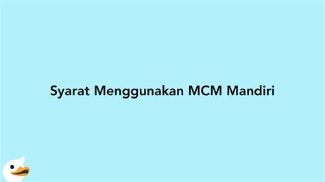 Kelola Uang Dengan Mudah Dan Efisien Dengan Mcm Mandiri Moneyduck