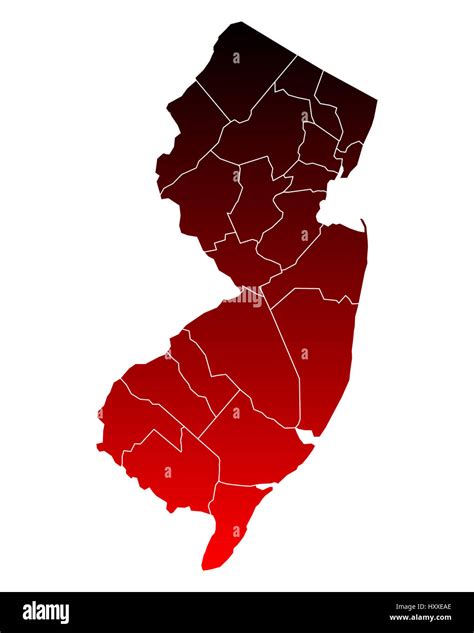 Mapa De Nueva Jersey Fotograf A De Stock Alamy