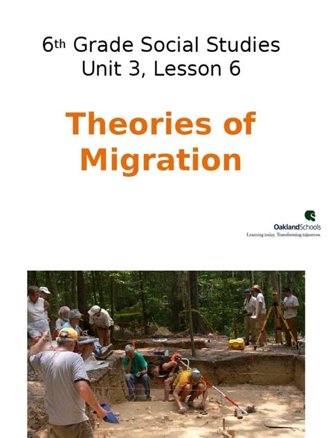 6 Grade Social Studies Unit 3 Lesson 6 Theories Of Migration Pdf