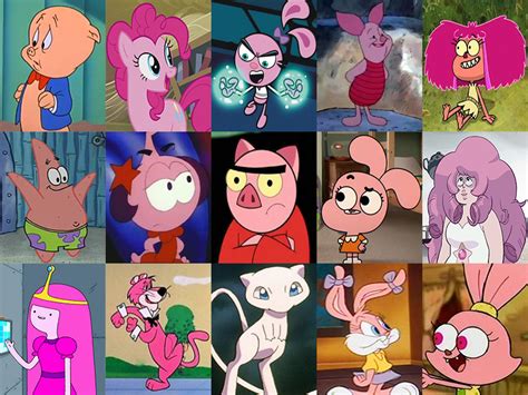 Pink Hair Cartoon Characters