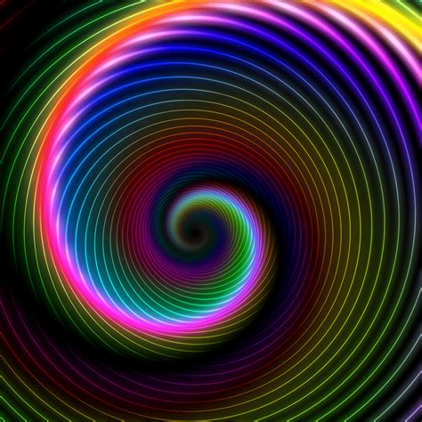 Colorful Spiral Design Optical Illusion Art