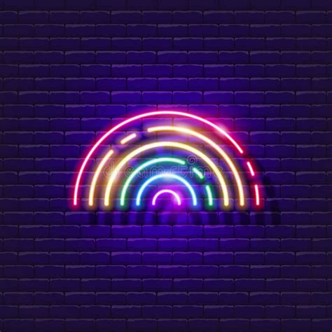 Gay Pride Rainbow Neon Icon Lgbt Neon Signs Gay Pride Concept Vector