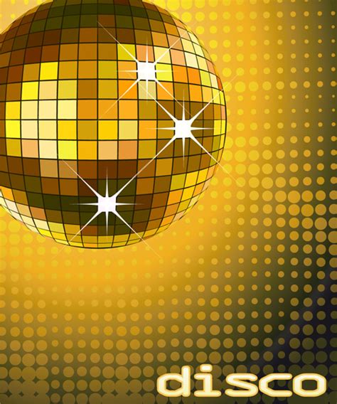 Set Of Disco Ball Theme Background Vector Free Vector In Encapsulated