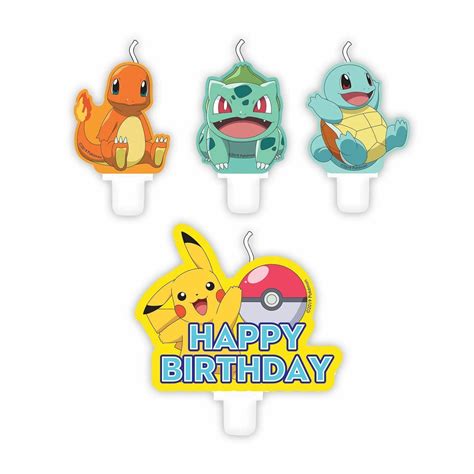 Pokémon Pikachu Happy Birthday Cake Candle Set Boys Girls Party