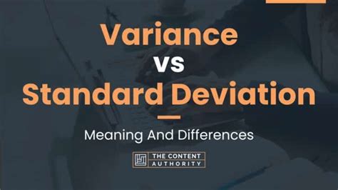 Variance Vs Standard Deviation Meaning And Differences