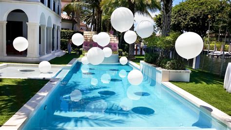Unique And Fun Weddings With Balloons In The Pool Jenniemarieweddings