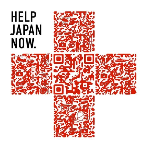 Help Japan Now Qr Design Creative Qr Code Qr Code Design Japan