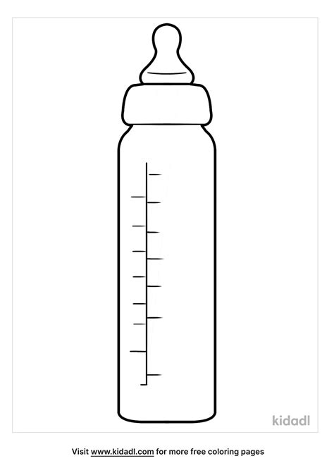 Free Baby Bottle Coloring Page Coloring Page Printables Kidadl