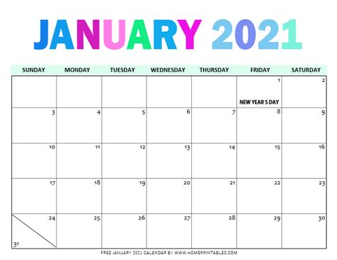 The calendar downloads are also compatible with google docs and open office. January 2021 Calendar for Instant Download - Home Printables