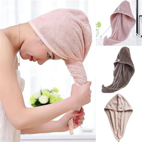 bath hair wrap towel microfiber drying spa head cap turban wrap twist dry shower badzubehör
