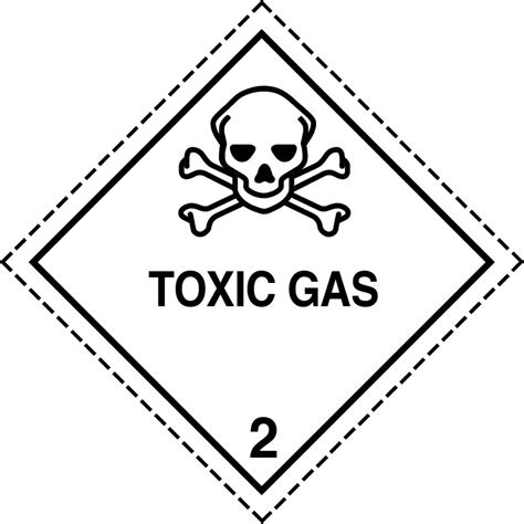 Class Toxic Gas Label Dangerous Goods