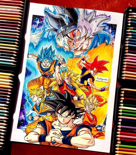 Pin De Son Goku En Goku Personajes De Dragon Ball Dibujos Dibujo De