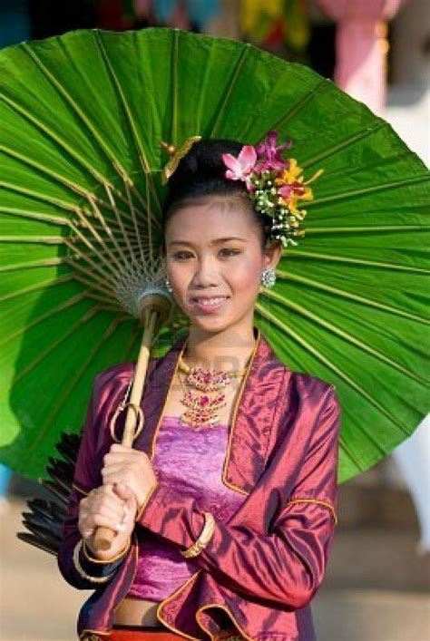 Chiang Mai Thailand January 15 Woman In Traditional Costume
