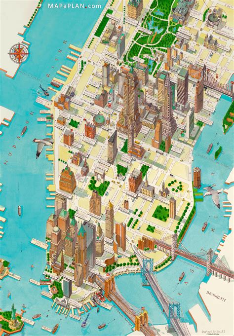 Manhattan Historical Map With Bridges New York Map