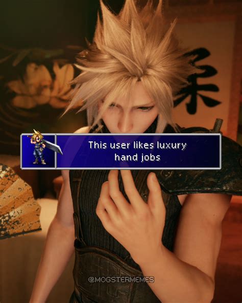 Hand Job Final Fantasy 7 Remake Meme In 2021 Final Fantasy Vii