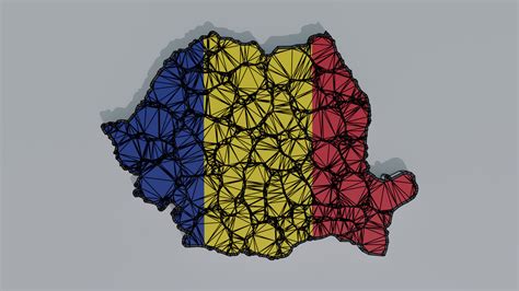 Political Map Of Romania 3d Model By Tykryk