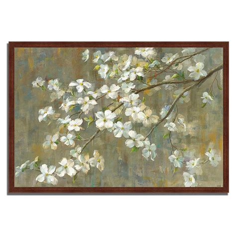 Dogwood In Spring Contemporary Framed Wall Art 47 In W X 32 In H