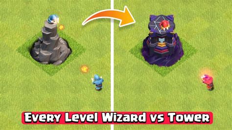 Every Level Wizard Vs Wizard Tower Clash Of Clans Youtube