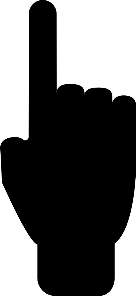 Pointing Hand Silhouette At Getdrawings Free Download
