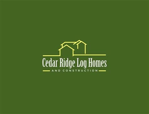 Modern Upmarket Logo Design For Cedar Ridge Log Homes And Construction
