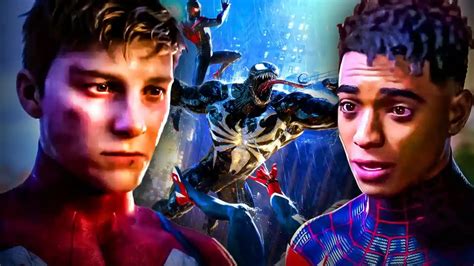 Spider Man 2 Ps5 First Footage Of Venom Vs Peter And Miles Released