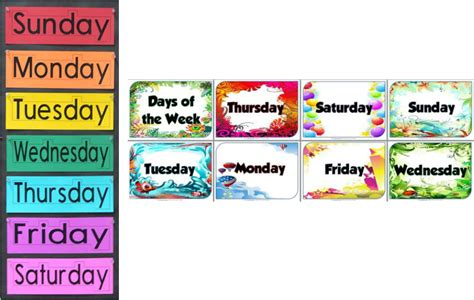 Days Of The Week Calendar Clip Art Library