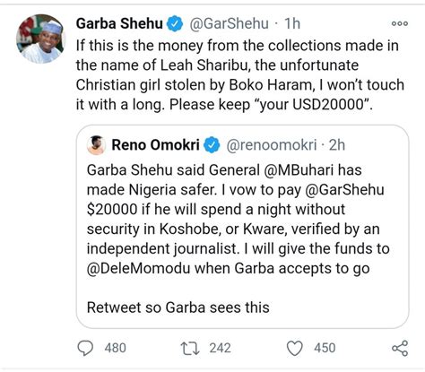 Reno Omokri Offers Garba Shehu N78m To Sleep In Borno For A Night