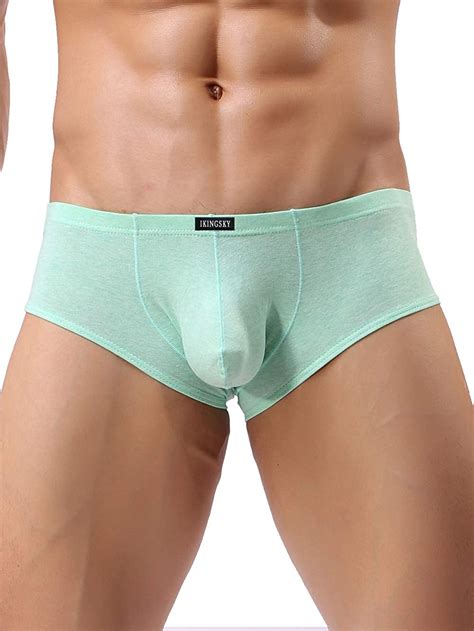 Ikingsky Men S Cotton Boxer Briefs Underwear Sexy Low Rise Men Pouch Boxer Short Ebay