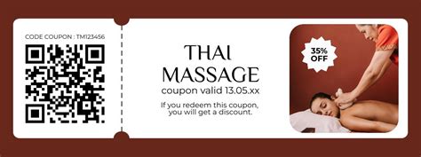 thai massage services online coupon template vistacreate