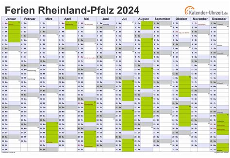 Ferien Rheinland Pfalz 2024 Ferienkalender Zum Ausdrucken