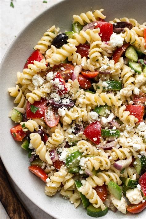 These easy pasta salad recipes will sure to be the star dish at your next party or potluck meal. Easy Greek Pasta Salad • Salt & Lavender