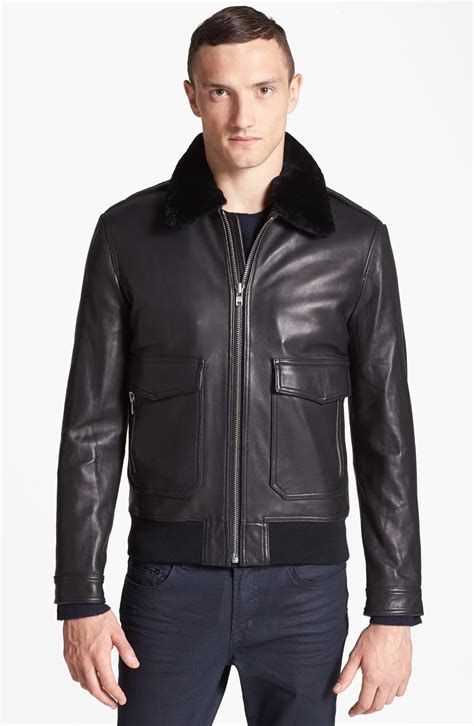 The Kooples Genuine Lambskin Leather Bomber Jacket Nordstrom