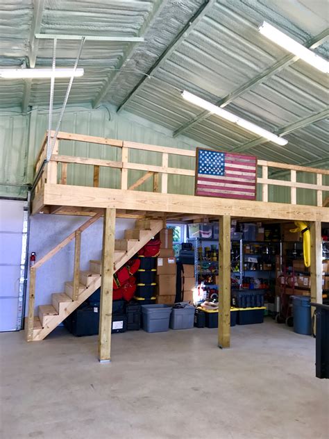 Awesome Second Floor Storage Garage Loft Metal Shop Building Garage