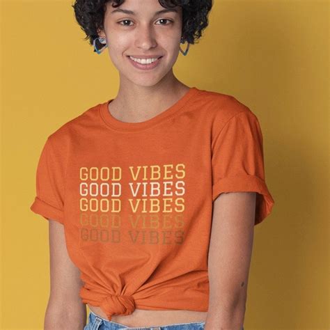 Good Vibes Shirt Good Vibes Tee Retro Tshirt Autumn Etsy
